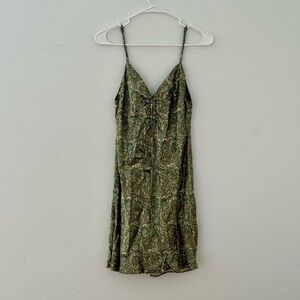Zara Green Paisley Mini Dress